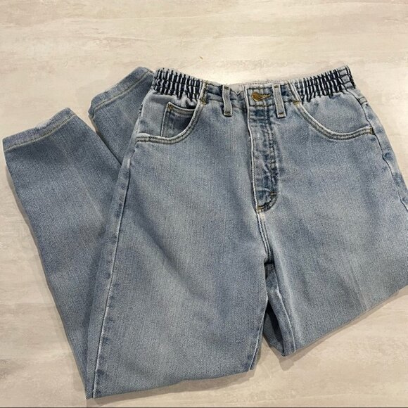 Vintage LL Bean High Waisted Jeans Sz 4P XS Light Denim Double L Comfort Waist - Picture 2 of 13